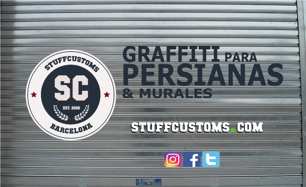 Dibujo pintura graffiti en persianas