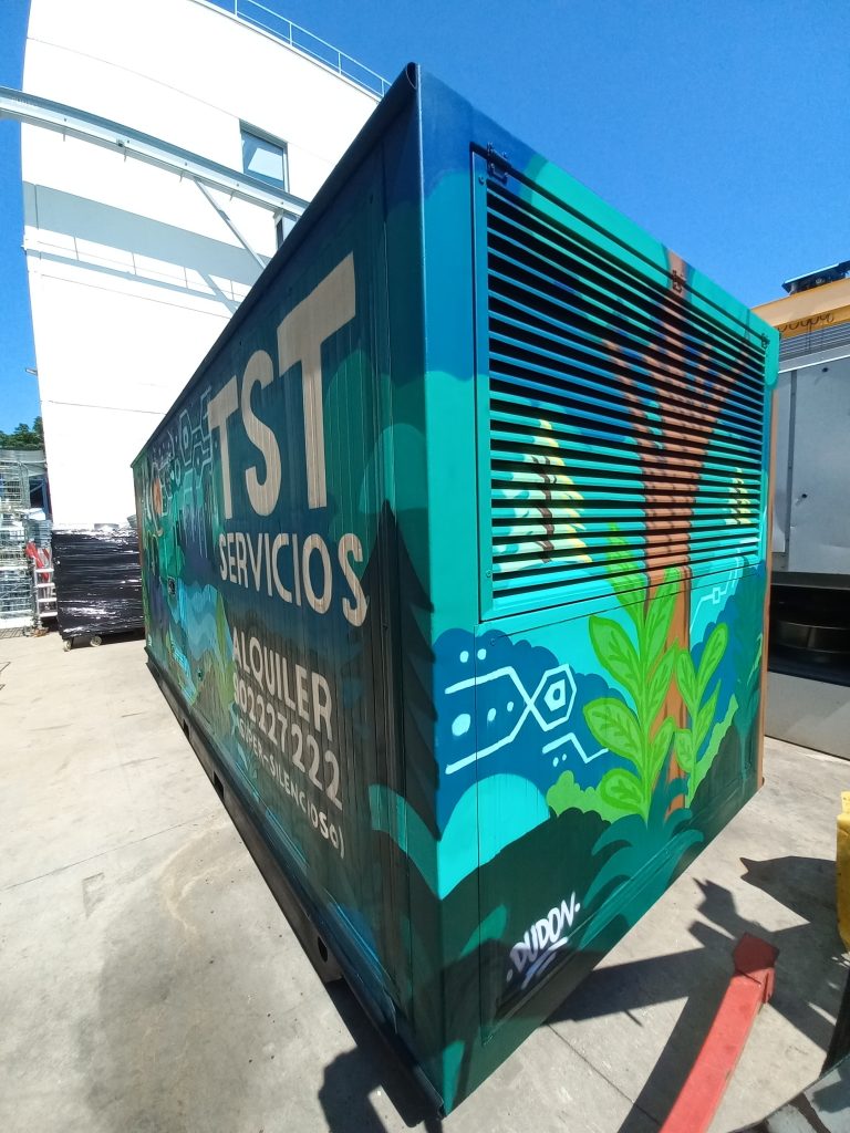 Transformación visual de contenedores de carga y estructuras metálicas con graffiti de alta calidad